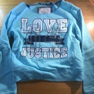 Justice long sleeve sweat shirt